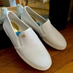 White slip ons, size 7.5, Michael Kors